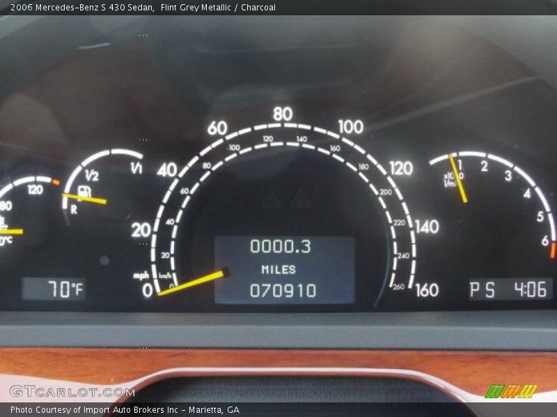 Flint Grey Metallic / Charcoal 2006 Mercedes-Benz S 430 Sedan