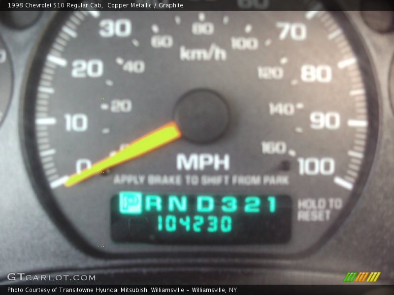 Copper Metallic / Graphite 1998 Chevrolet S10 Regular Cab