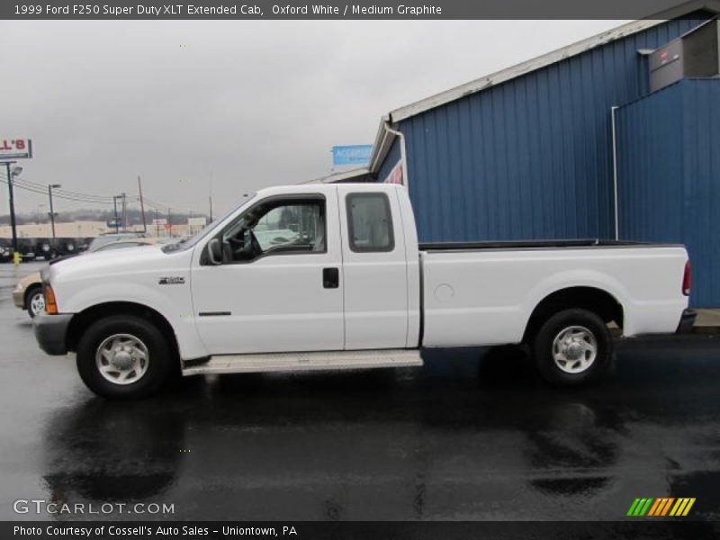 Oxford White / Medium Graphite 1999 Ford F250 Super Duty XLT Extended Cab