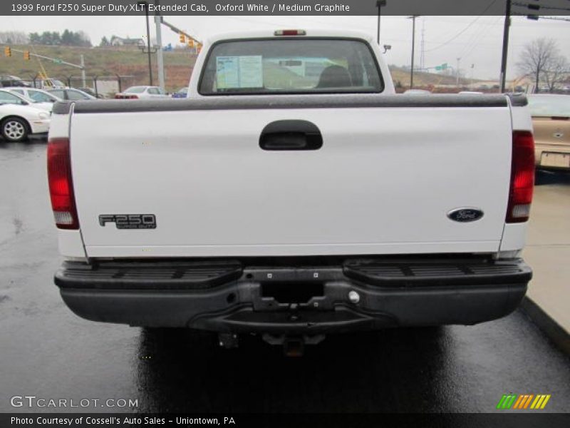 Oxford White / Medium Graphite 1999 Ford F250 Super Duty XLT Extended Cab