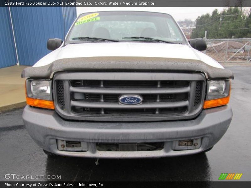 Oxford White / Medium Graphite 1999 Ford F250 Super Duty XLT Extended Cab