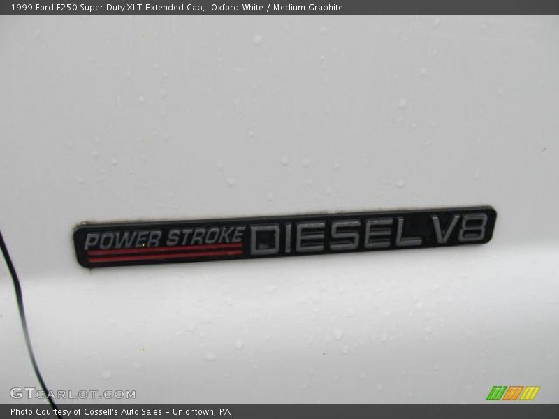 Oxford White / Medium Graphite 1999 Ford F250 Super Duty XLT Extended Cab