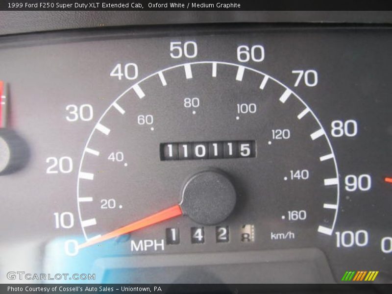 Oxford White / Medium Graphite 1999 Ford F250 Super Duty XLT Extended Cab