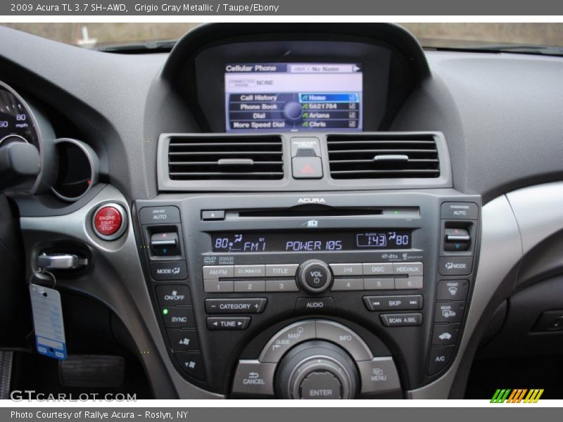 Grigio Gray Metallic / Taupe/Ebony 2009 Acura TL 3.7 SH-AWD
