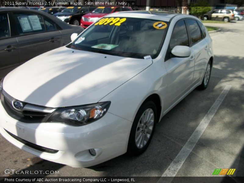 Satin White Pearl / Ivory 2011 Subaru Impreza 2.5i Premium Wagon