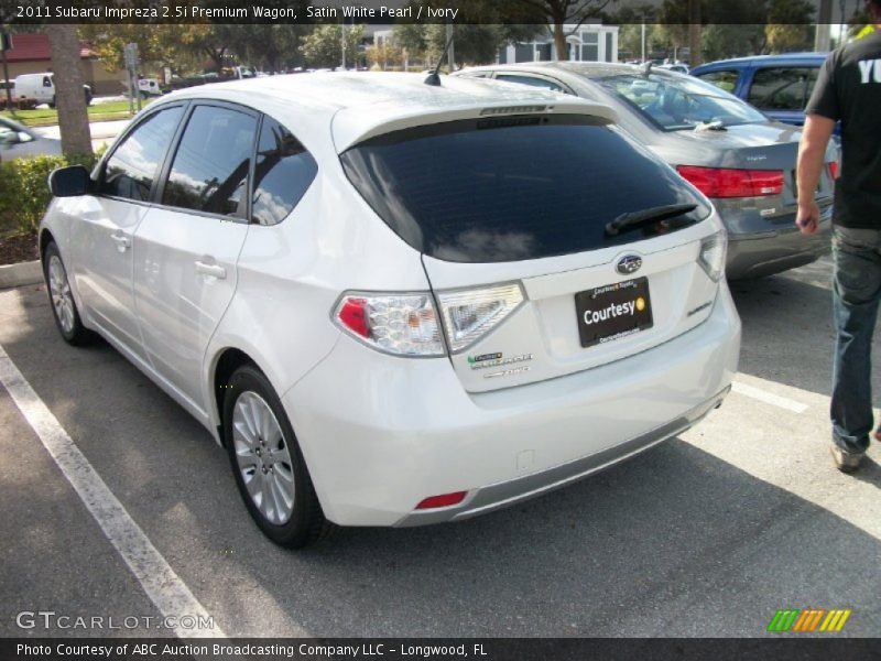 Satin White Pearl / Ivory 2011 Subaru Impreza 2.5i Premium Wagon