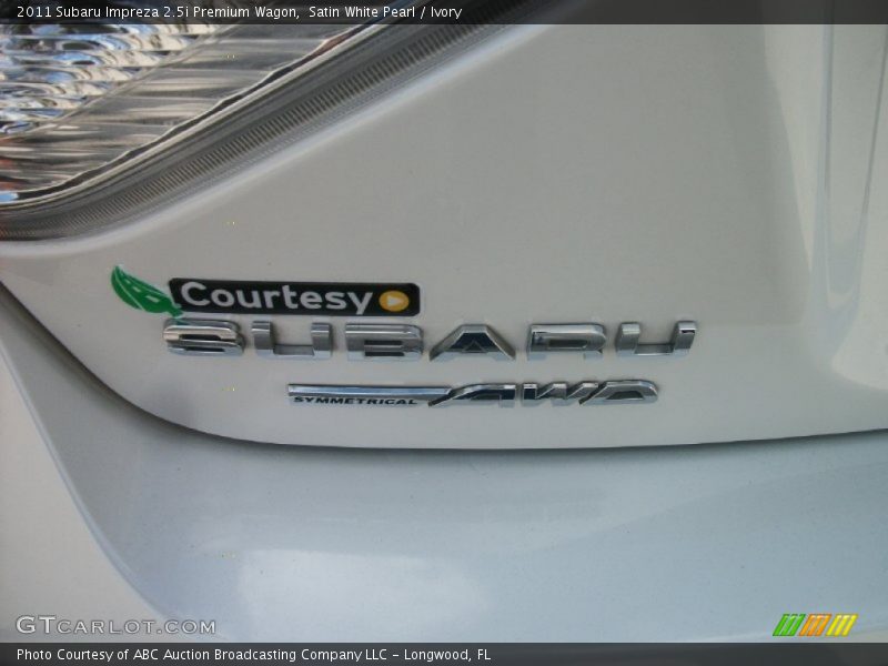 Satin White Pearl / Ivory 2011 Subaru Impreza 2.5i Premium Wagon