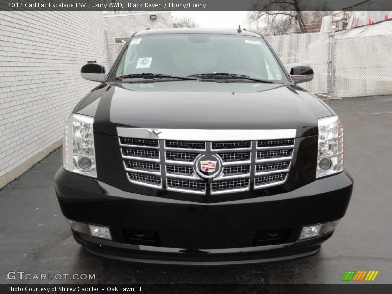 Black Raven / Ebony/Ebony 2012 Cadillac Escalade ESV Luxury AWD