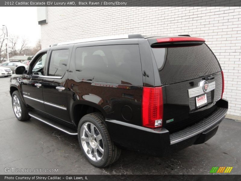 Black Raven / Ebony/Ebony 2012 Cadillac Escalade ESV Luxury AWD