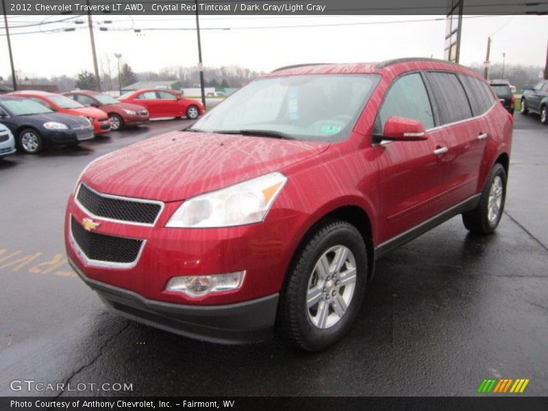 Crystal Red Tintcoat / Dark Gray/Light Gray 2012 Chevrolet Traverse LT AWD