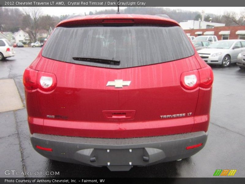 Crystal Red Tintcoat / Dark Gray/Light Gray 2012 Chevrolet Traverse LT AWD