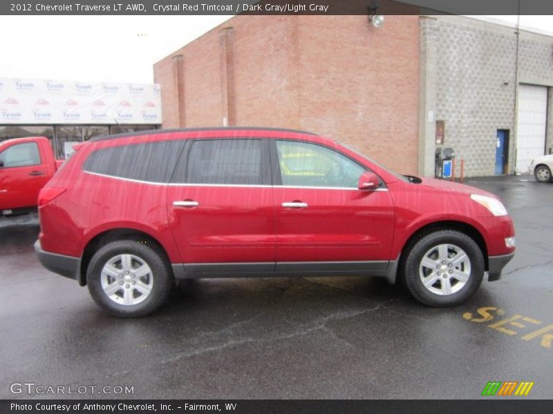 Crystal Red Tintcoat / Dark Gray/Light Gray 2012 Chevrolet Traverse LT AWD
