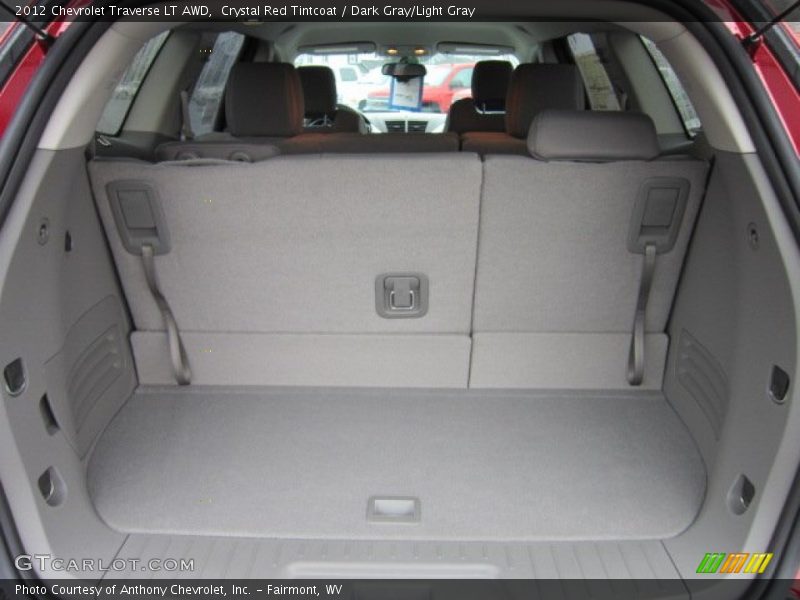 Crystal Red Tintcoat / Dark Gray/Light Gray 2012 Chevrolet Traverse LT AWD