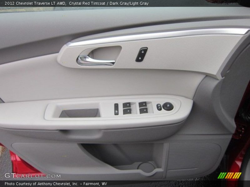 Crystal Red Tintcoat / Dark Gray/Light Gray 2012 Chevrolet Traverse LT AWD