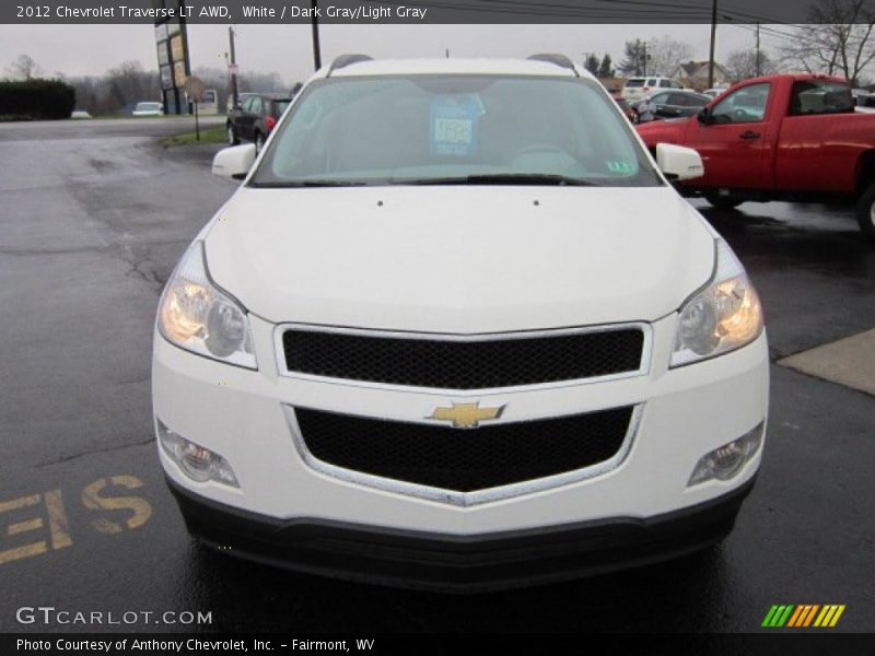 White / Dark Gray/Light Gray 2012 Chevrolet Traverse LT AWD