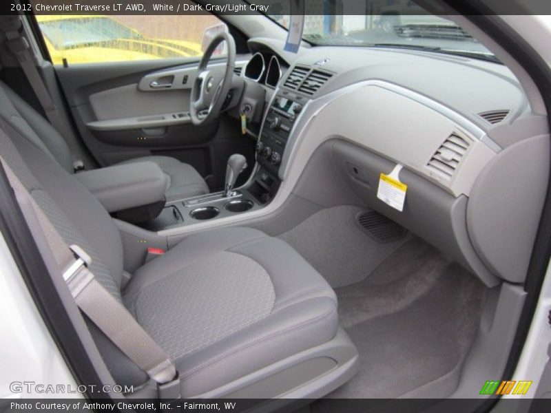 White / Dark Gray/Light Gray 2012 Chevrolet Traverse LT AWD