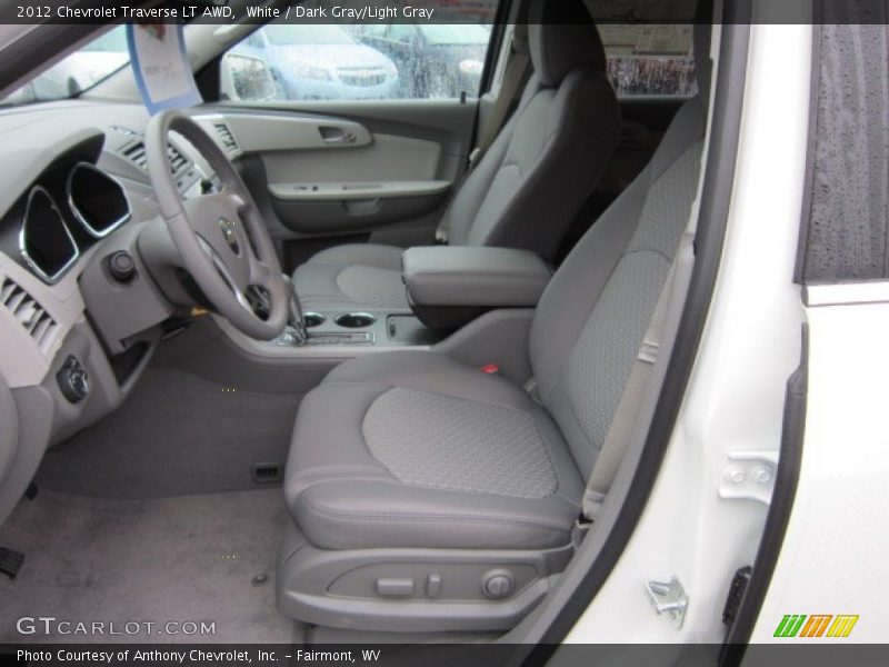 White / Dark Gray/Light Gray 2012 Chevrolet Traverse LT AWD