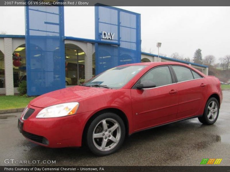 Crimson Red / Ebony 2007 Pontiac G6 V6 Sedan