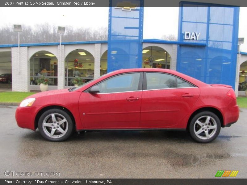 Crimson Red / Ebony 2007 Pontiac G6 V6 Sedan