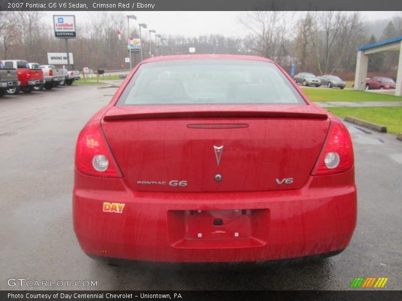 Crimson Red / Ebony 2007 Pontiac G6 V6 Sedan