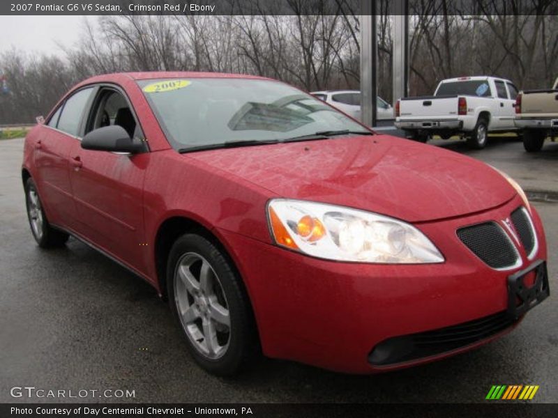 Crimson Red / Ebony 2007 Pontiac G6 V6 Sedan
