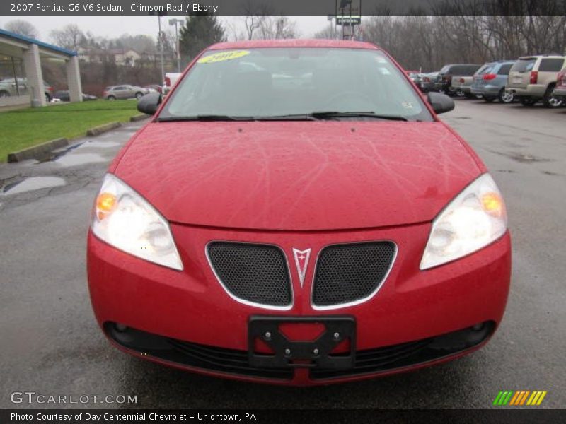 Crimson Red / Ebony 2007 Pontiac G6 V6 Sedan
