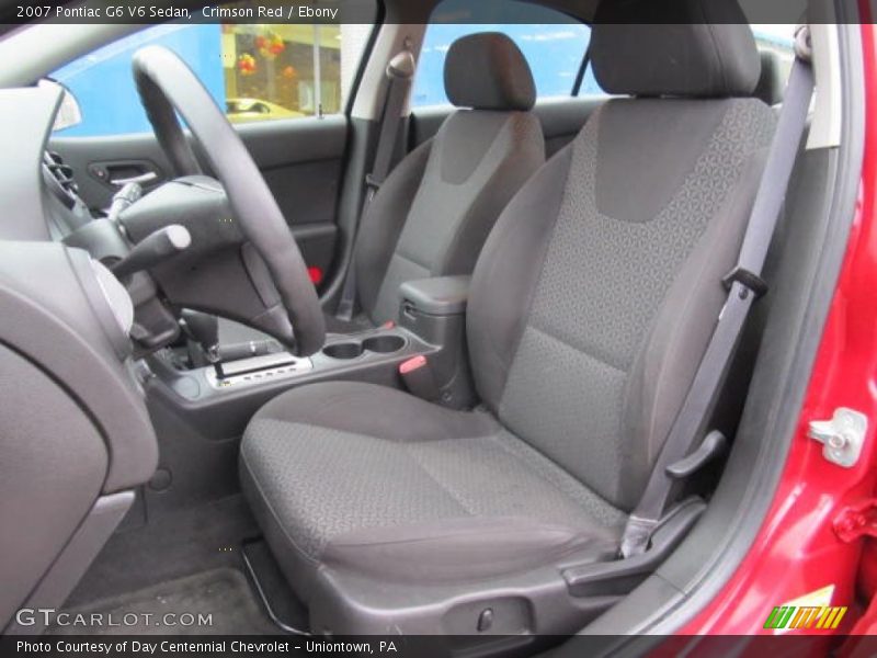 Crimson Red / Ebony 2007 Pontiac G6 V6 Sedan