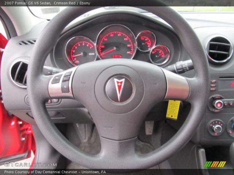 Crimson Red / Ebony 2007 Pontiac G6 V6 Sedan
