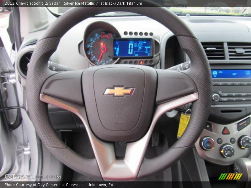 Silver Ice Metallic / Jet Black/Dark Titanium 2012 Chevrolet Sonic LS Sedan