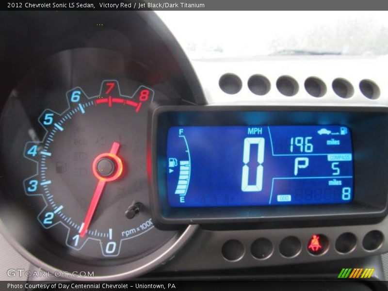 Victory Red / Jet Black/Dark Titanium 2012 Chevrolet Sonic LS Sedan