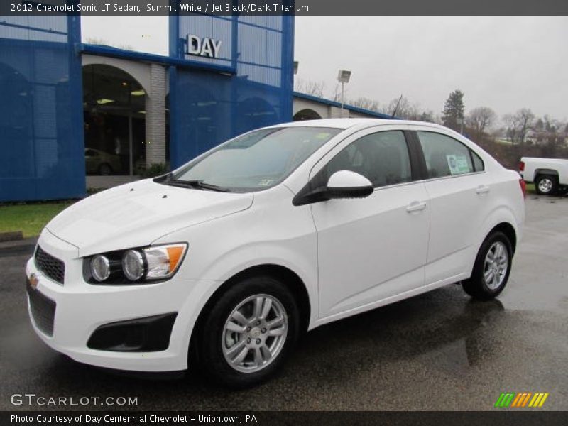 Summit White / Jet Black/Dark Titanium 2012 Chevrolet Sonic LT Sedan