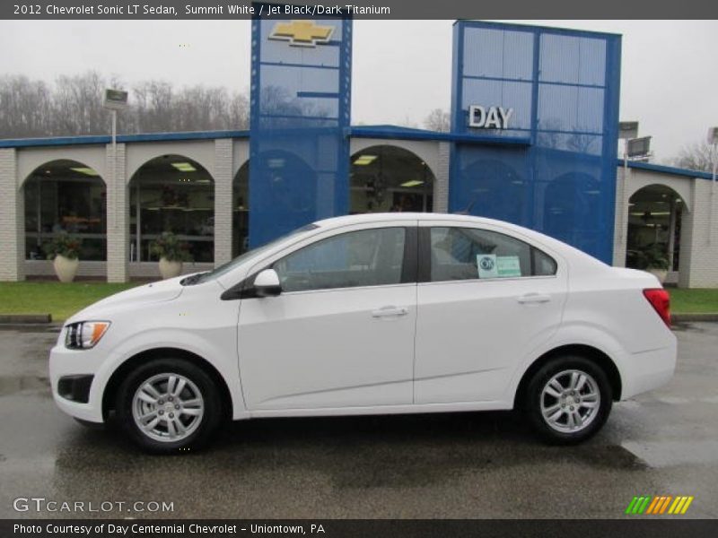 Summit White / Jet Black/Dark Titanium 2012 Chevrolet Sonic LT Sedan