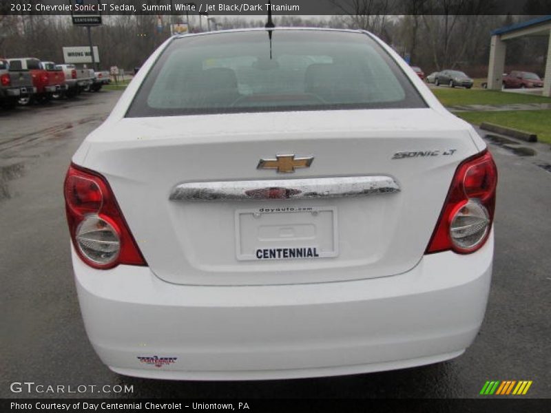 Summit White / Jet Black/Dark Titanium 2012 Chevrolet Sonic LT Sedan