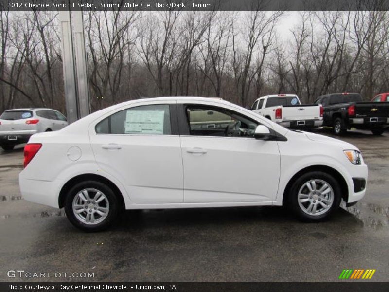 Summit White / Jet Black/Dark Titanium 2012 Chevrolet Sonic LT Sedan
