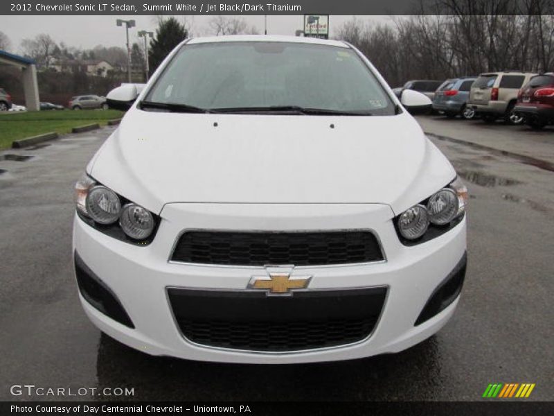 Summit White / Jet Black/Dark Titanium 2012 Chevrolet Sonic LT Sedan