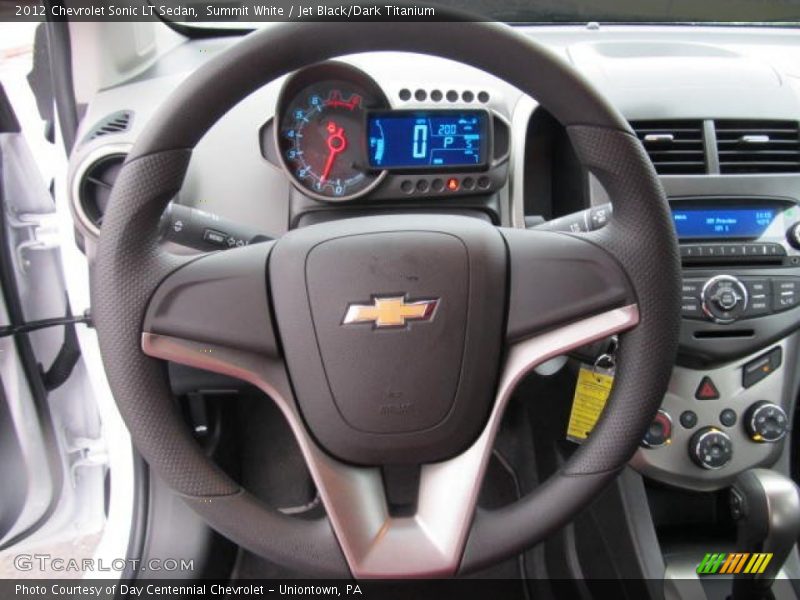 Summit White / Jet Black/Dark Titanium 2012 Chevrolet Sonic LT Sedan
