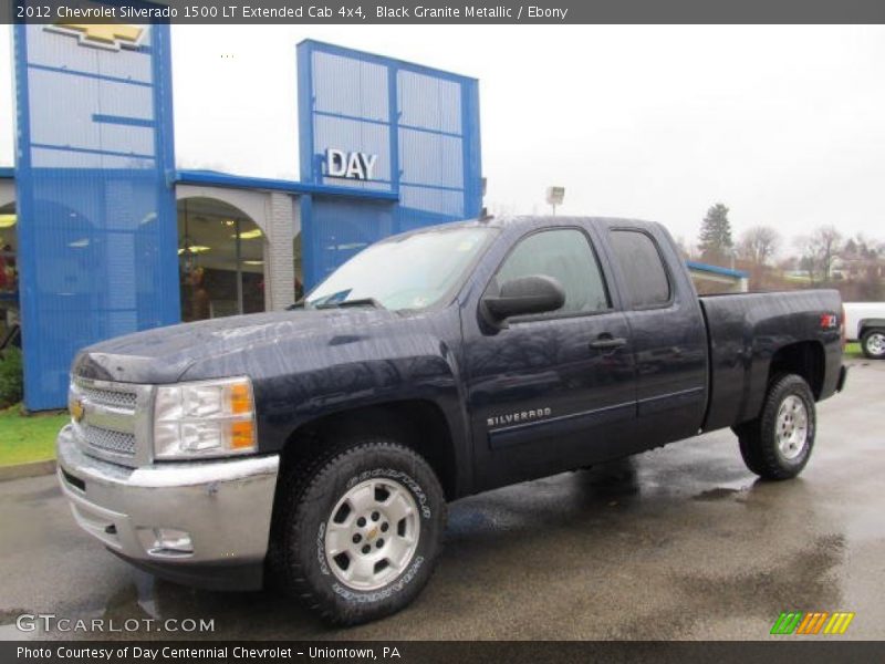 Black Granite Metallic / Ebony 2012 Chevrolet Silverado 1500 LT Extended Cab 4x4