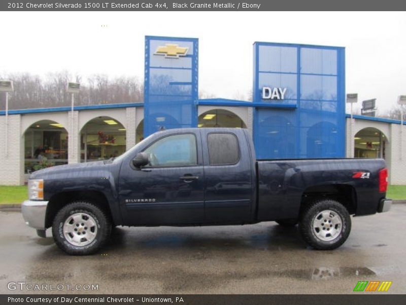 Black Granite Metallic / Ebony 2012 Chevrolet Silverado 1500 LT Extended Cab 4x4