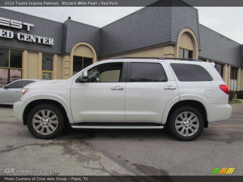 Blizzard White Pearl / Red Rock 2010 Toyota Sequoia Platinum