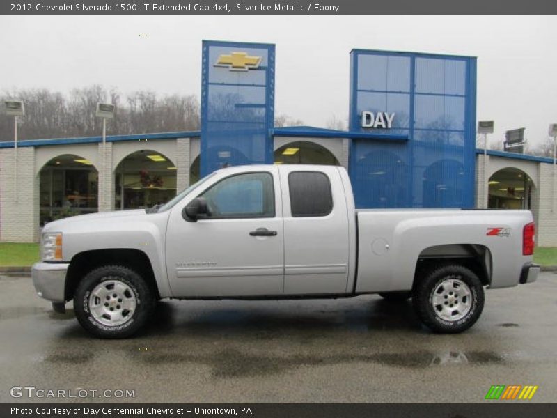 Silver Ice Metallic / Ebony 2012 Chevrolet Silverado 1500 LT Extended Cab 4x4