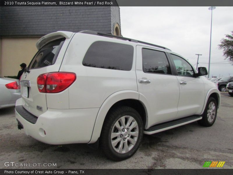 Blizzard White Pearl / Red Rock 2010 Toyota Sequoia Platinum