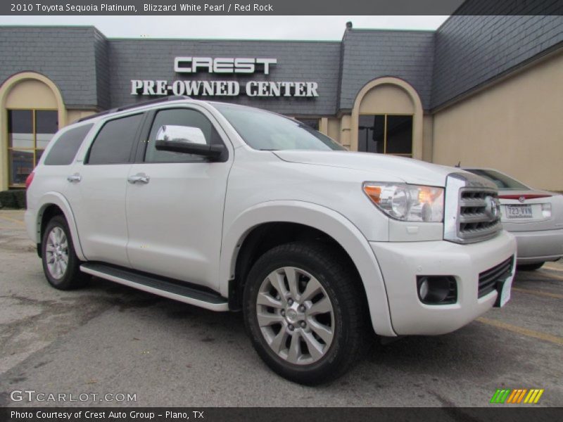 Blizzard White Pearl / Red Rock 2010 Toyota Sequoia Platinum
