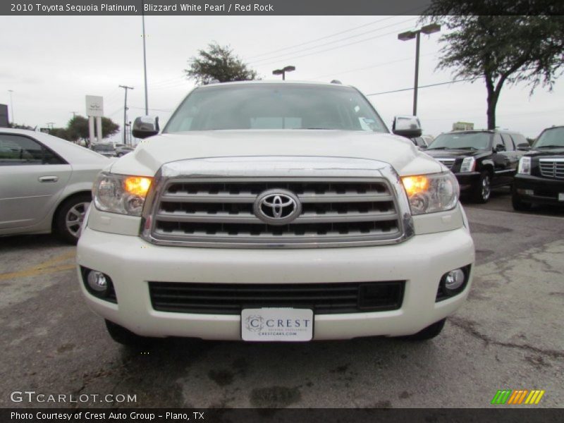Blizzard White Pearl / Red Rock 2010 Toyota Sequoia Platinum