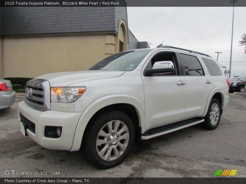 Blizzard White Pearl / Red Rock 2010 Toyota Sequoia Platinum