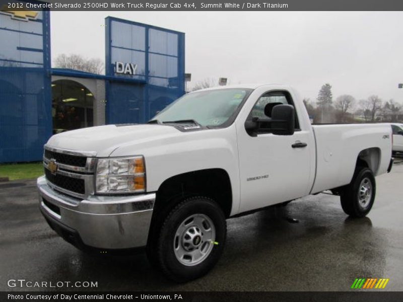 Summit White / Dark Titanium 2012 Chevrolet Silverado 2500HD Work Truck Regular Cab 4x4