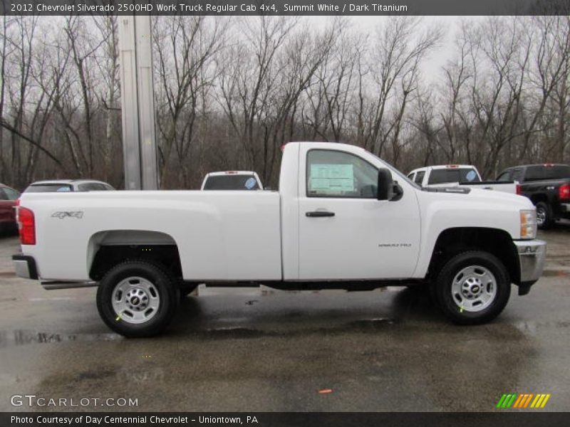 Summit White / Dark Titanium 2012 Chevrolet Silverado 2500HD Work Truck Regular Cab 4x4