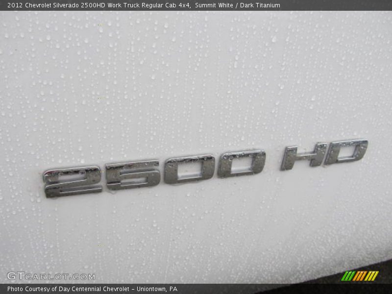 Summit White / Dark Titanium 2012 Chevrolet Silverado 2500HD Work Truck Regular Cab 4x4