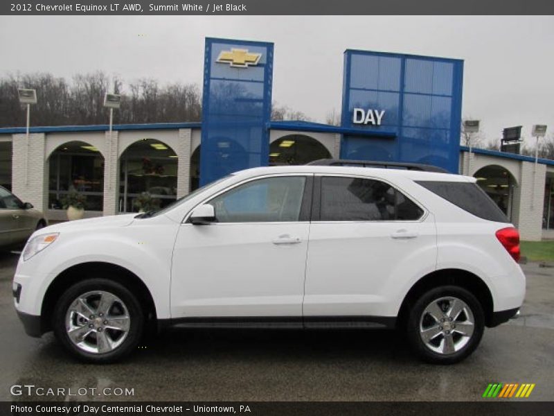 Summit White / Jet Black 2012 Chevrolet Equinox LT AWD