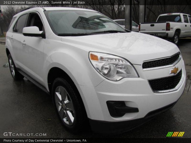 Summit White / Jet Black 2012 Chevrolet Equinox LT AWD