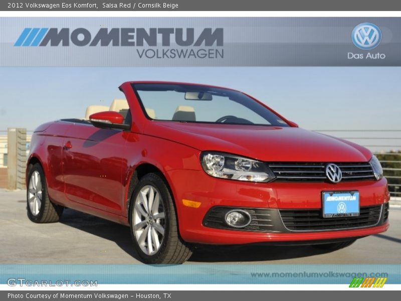 Salsa Red / Cornsilk Beige 2012 Volkswagen Eos Komfort